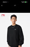 李寧套頭無(wú)帽衛衣男女同款2025秋冬加絨時(shí)尚復古運動(dòng)上衣AWDVJ43 曬單實(shí)拍圖