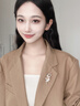 唐后正品天然白玉蘭花胸針高檔女淡水珍珠奢華別針送媽媽長輩禮物 天然白貝玉蘭花-送官方鑒定證書 曬單實拍圖