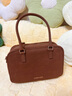 CHARLES&KEITH寬肩帶手提波士頓包斜挎包女士生日禮物CK2-30271398 CK2-30271398-1Brown棕色 M 曬單實拍圖
