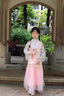 G.DUCKKIDS童裝漢服女童春秋季新款中國風(fēng)唐裝古風(fēng)兒童旗袍女孩古裝春秋裙子 粉色長(cháng)袖春秋 130 （建議身高120cm 8-9歲）cm 曬單實(shí)拍圖