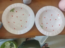 食品級草莓陶瓷餐盤可愛家用宿舍草帽盤蛋糕盤高顏值精致餐具碗盤 8.5英寸-草莓裙花邊盤1個裝 曬單實拍圖