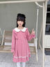 安妮優(yōu)兒（Anneyol）女童秋冬款連衣裙2025新款秋冬季小女孩公主裙秋裝兒童長(cháng)袖裙子 粉色加絨 130 曬單實(shí)拍圖