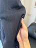 報喜鳥西服套裝男裝秋季款男士時尚輕正裝條紋雙排扣西裝西褲褲子修身男 星宇藍 48 A(175/96) /請備注腰圍或褲子 曬單實拍圖