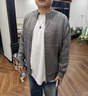 BG GLAMURB輕奢品牌外套男士夾克高端簡(jiǎn)約低調開(kāi)衫毛衣男秋季立領(lǐng)休閑針織衫 灰色 L 建議120-135斤 曬單實(shí)拍圖
