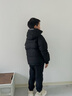 雅鹿2025新款洋氣兒童羽絨服男童女童寶寶中大童短款冬季加厚外套冬裝 黑色 120 cm 曬單實(shí)拍圖