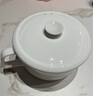 匯格泡面碗飯碗早餐杯打飯碗帶把手帶蓋陶瓷加厚純白骨瓷家用瓷碗加蓋 帶柄瓷蓋泡面杯【純白】 曬單實拍圖