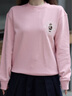 Teenie Weenie小熊女裝衛衣秋冬簡(jiǎn)約寬松休閑學(xué)院風(fēng)圓領(lǐng)套頭上衣 粉色 XS 曬單實(shí)拍圖
