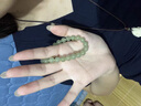京鑒新疆和田玉手串女款起貓冰晴水冰底單圈手鏈串珠手飾禮物送女友 8mm【起貓款】淺冰晴 14cm 曬單實(shí)拍圖