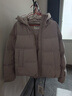 坦博爾新款面包羽絨服女短款連帽簡(jiǎn)約休閑百搭外套TBF330332D 玫瑰灰 XL (175) 曬單實(shí)拍圖