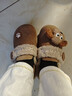 天美意絨絨拿鐵厚底加絨保暖勃肯毛毛鞋棉鞋女雪地靴短靴子2025冬新款 滿(mǎn)幫款-棕色 35 曬單實(shí)拍圖