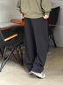 gxg.jeans男裝 黑色基礎通勤休閑長(cháng)褲寬松直筒男士 25秋新品 黑色 L (175) -31碼 曬單實(shí)拍圖