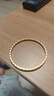 周六福碎冰冰銀手鐲女爆閃黃金色鐲子生日禮物D1014856 56mm 曬單實(shí)拍圖