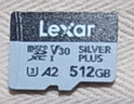 雷克沙（Lexar）512GB TF(MicroSD)存儲(chǔ)卡 V30 4K 讀205MB/s 無(wú)人機(jī)運(yùn)動(dòng)相機(jī)Pocket3官方推薦內(nèi)存卡(SILVER PLUS) 曬單實(shí)拍圖