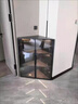 墻邊拐角三角置物架直角轉彎轉角柜簡(jiǎn)約輕奢客廳臥室儲物靠墻落地 暖白+黑框灰玻（包安裝） 56*40*180CM五層 曬單實(shí)拍圖