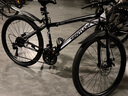 EG7山地自行車(chē)成人學(xué)生變速越野單車(chē)雙減震賽車(chē)26寸青少年男女 輻條【加厚防滑輪-更安全】黑白 26寸21速【適合：160-180CM】 曬單實(shí)拍圖