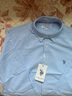 U.S. POLO ASSN.襯衫男春秋長(cháng)袖白色休閑工裝外套高端免燙抗皺寬松藍色男士襯衣 曬單實(shí)拍圖