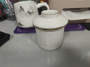 PAKCHOICE茶杯茶水分離陶瓷杯帶蓋辦公室杯羊脂玉水杯送父親教師禮物泡茶杯 曬單實(shí)拍圖