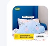 宜家（IKEA）FJADERMOLN費德蒙床頭靠墊藍色云朵柔軟抱枕頭靠枕頭 靠墊淺藍色59x34cm 曬單實(shí)拍圖