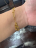 周大福雙層圓珠足金黃金手鏈生日禮物(工費:320計價(jià))F230031 18.75cm 足金 約2.60g 曬單實(shí)拍圖