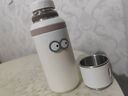 牧汀保溫杯女士高顏值水杯子學(xué)生男大容量316不銹鋼便攜泡茶杯子帶蓋 白色 600ml +大眼睛立體貼 曬單實(shí)拍圖