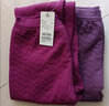 三槍秋冬季中老年保暖褲女提花夾棉大碼高腰加厚暖棉寬松單條秋褲襯褲 玫紅 L （165/90) 曬單實(shí)拍圖