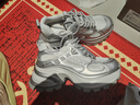 駱駝（CAMEL）老爹鞋銀色炫酷時(shí)尚增高厚底休閑鞋 L25S283005W 銀色(透網(wǎng)) 36 曬單實(shí)拍圖