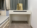 暖閣小屋奶油風(fēng)實(shí)木書(shū)桌法式輕奢電腦桌家用臥室學(xué)習桌辦公桌小戶(hù)型醫美桌 奶油色單桌 100*50*75cm 曬單實(shí)拍圖