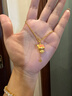 周大生黃金吊墜女足金硬金心動(dòng)小熊掛墜生日禮物送女友 1.1g 曬單實(shí)拍圖