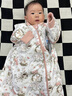歐孕（OUYUN）嬰兒睡袋秋冬兒童暖姜恒溫防踢被1-3歲寶寶薄夾棉一體睡袋 花環(huán)75 曬單實(shí)拍圖