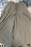 無(wú)印良品（MUJI）IDEE 女式 平紋 寬版褲 褲子女款休閑褲女裝裙褲 闊腿褲 夏季 煙熏綠色 均碼 曬單實(shí)拍圖