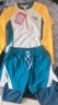 羽克兒童泳衣男童分體長(cháng)袖長(cháng)褲游泳衣夏季防曬速干中大童溫泉泳衣套裝 黃白色 160 (5XL高150-160CM/85-100 曬單實(shí)拍圖