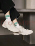 adidas經典舒適三條紋短筒及踝襪子男女阿迪達斯官方三葉草 白色/橙黃/深黃/綠色 3942 曬單實拍圖