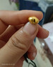 CNLV老鳳凰黃金999足金胖福吊墜新款轉運珠項鏈送七夕女友老婆生日禮 足金胖福吊墜+3金珠黑繩證書(shū)禮盒 曬單實(shí)拍圖