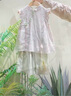 戴維貝拉女童涼感七分褲套裝夏裝中大童抗菌國風(fēng)兩件套 曬單實(shí)拍圖
