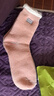 夏娃之秀襪子女冬款加厚4雙卷邊中筒毛圈襪簡(jiǎn)約拉絨保暖松口月子女襪 曬單實(shí)拍圖