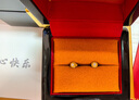 老鋪黃金古法手工足金耳飾 · 玫瑰花窗鉆飾養耳針（線(xiàn)上專(zhuān)款） 一對重約1.1g（含膠墊） 曬單實(shí)拍圖