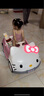技速哈嘍Kitty兒童電動(dòng)車(chē)四輪玩具車(chē)可坐人帶遙控kt汽車(chē)女孩生日禮物 新款KT貓烤漆粉：全功能超威電瓶 曬單實(shí)拍圖