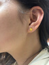 周六福幸運(yùn)四葉草足金999黃金耳釘女生日禮物計(jì)價(jià)A0912975 一對(duì) 約0.85g 曬單實(shí)拍圖