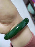 拾想菠菜綠和田玉手鐲碧玉女青海料碧玉扁條年輕款少女玉鐲子貴妃鐲 圈口51 曬單實(shí)拍圖