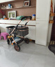 ANGI BABY嬰兒推車可坐可躺嬰兒車輕便折疊新生兒減震高景觀雙向兒童手推車 頂配香檳金【一鍵收車+PU橡膠輪] 曬單實(shí)拍圖