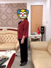 富夕媽媽秋套裝2025新款國風(fēng)仿桑蠶絲小衫外套貴夫人中年女春秋三件套 磚紅三件套(外套+背心+褲子) 3XL 建議115-130斤 曬單實(shí)拍圖