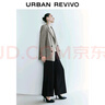 UR【HOT】2025秋季新款女裝高智感雙排扣西裝外套UWG150067 卡其綠 M 曬單實(shí)拍圖