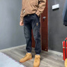 花花公子（PLAYBOY）加絨加厚牛仔褲男士御寒保暖秋冬季長褲束腳哈倫褲子男褲男生潮牌 藍(lán)灰 加絨 XL (125-145斤) 曬單實(shí)拍圖