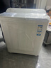 海爾（Haier）半自動(dòng)雙缸洗衣機大容量家用雙桶雙電機強勁動(dòng)力深層去污洗脫分離動(dòng)平衡脫水抗菌波輪 以舊換新 12公斤小神泡凈洗+一級能效+玻璃上蓋+移動(dòng)腳輪 曬單實(shí)拍圖