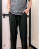 班尼路（Baleno）褲子男夏季運(yùn)動(dòng)冰絲高街美式潮流垂感青少年休閑黑色純色速干褲 曬單實(shí)拍圖