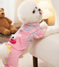 MIKI PAD狗狗衣服小型犬貓衣服秋冬季保暖可牽引外出背帶褲比熊泰迪雪納瑞 大眼仔背帶褲 L背長(cháng)35cm（參考體重9-13斤） 曬單實(shí)拍圖