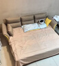 喜客邦客廳折疊沙發(fā)床三人臥室兩用沙發(fā)床布藝歐式簡(jiǎn)易小戶(hù)型多功能沙發(fā) 2.18米外徑海綿棉麻款 【淺卡其色】 曬單實(shí)拍圖