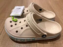 卡駱馳（CROCS）洞洞鞋貝雅卡駱班輕便耐磨一腳蹬休閑鞋|205089 冬日白/彩色-1LI 40 (250mm) 曬單實(shí)拍圖