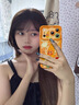 金恒適用蘋果17promax手機(jī)殼iPhone17液態(tài)硅膠保護(hù)殼iphone17pro高級(jí)感鏡頭全包16pro防摔支架掛繩外殼 【卡通-活力橙+絨布短繩】鏡頭保護(hù) iPhone 17 Pro Max 曬單實(shí)拍圖