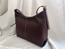 OMI歐米真皮hobo包腋下包單肩托特包包女斜挎包簡(jiǎn)約百搭輕奢黑色通勤 烏木棕 曬單實(shí)拍圖